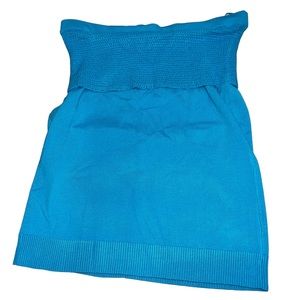 NEW Cable & Gauge Bright Blue Off the Shoulder Knit Blouse Women’s Size Large